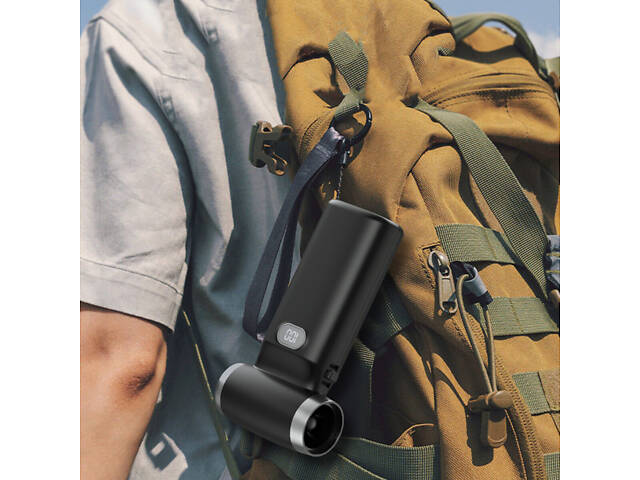 Портативна турбовентиляційна повітродувка 110000 об/хв, міні вентилятор з LED-екраном та зарядкою USB-C - Фото 5