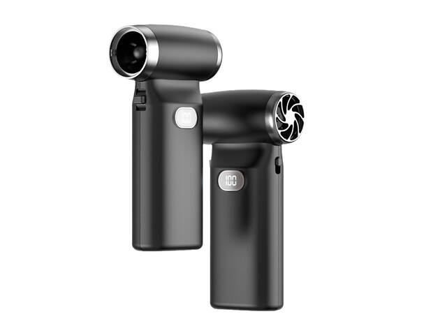 Портативна турбовентиляційна повітродувка 110000 об/хв, міні вентилятор з LED-екраном та зарядкою USB-C - Фото 6