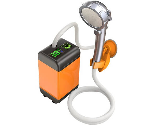 Портативний акумуляторний душ 6000 мА·год LCD — автономний туристичний душ для кемпінгу - Фото 1