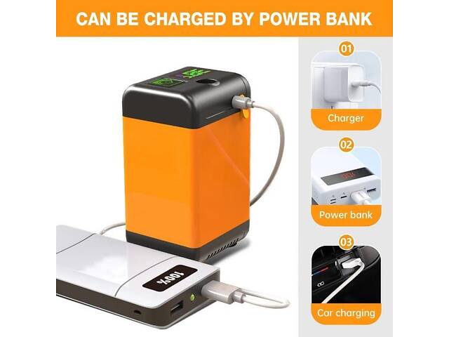 Портативний акумуляторний душ 6000 мА·год LCD — автономний туристичний душ для кемпінгу - Фото 2