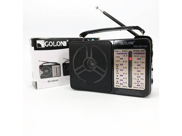 Портативний радіоприймач всехвильовий GOLON RX-607 AC, переносний приймач FM, FM-приймачі - Фото 4