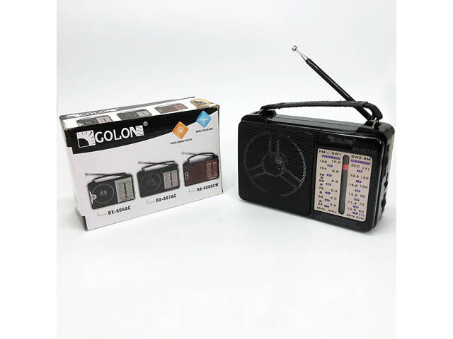Портативний радіоприймач всехвильовий GOLON RX-607 AC, переносний приймач FM, FM-приймачі - Фото 5