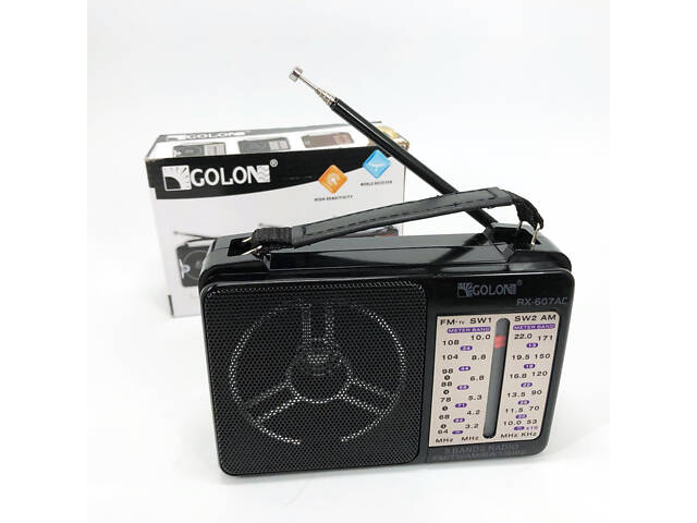 Портативний радіоприймач всехвильовий GOLON RX-607 AC, переносний приймач FM, FM-приймачі - Фото 6