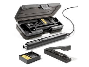 Портативный USB/беспроводной паяльный набор с регулируемой температурой. Черный