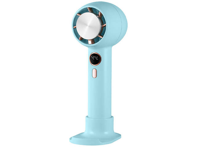 Портативный вентилятор YL007 with Display с подставкой для телефона 2000mAh Blue - Фото 1