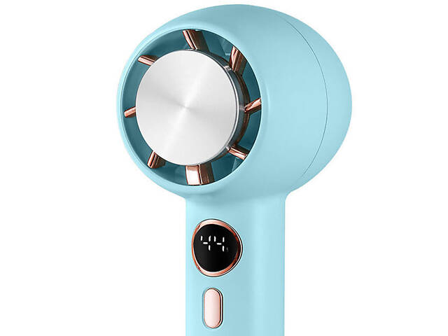 Портативный вентилятор YL007 with Display с подставкой для телефона 2000mAh Blue - Фото 2