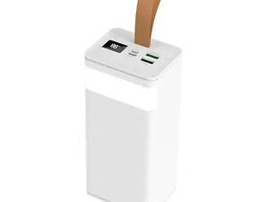 Портативний зовнішній акумулятор XO PR130 40000mAh PD 20W+USB QC22.5W (Білий)