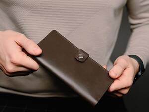 Портмоне чоловіче із натуральної гладкої шкіри SR014 (коричневе)