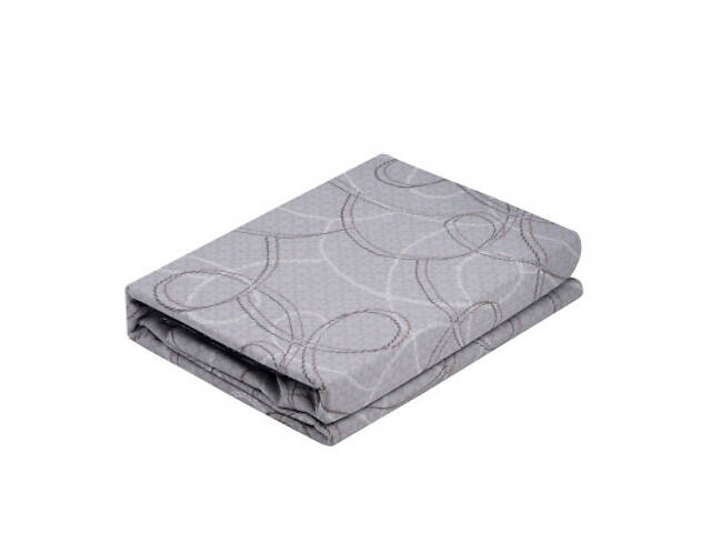 Постільна білизна Ardesto Gloria сатин геометрія, сіро-синій односпальний євро 160х220 (ART1622PB) - Фото 3