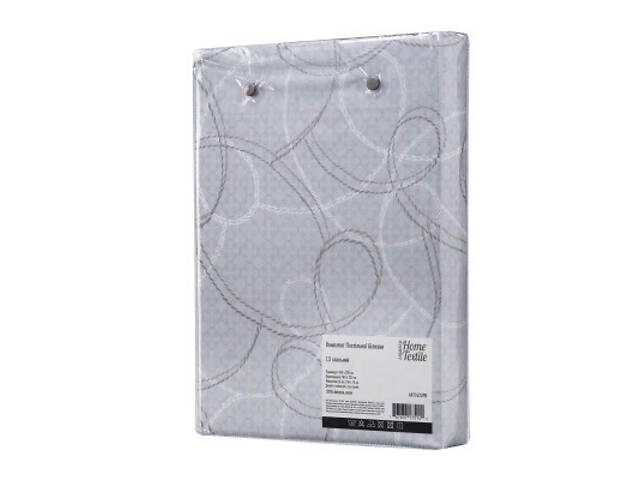 Постільна білизна Ardesto Gloria сатин геометрія, сіро-синій односпальний євро 160х220 (ART1622PB) - Фото 4