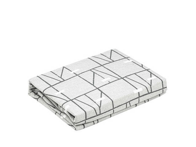 Постільна білизна Ardesto Gloria сатин геометрія, сірий односпальний євро 160х220 (ART1622PG) - Фото 3