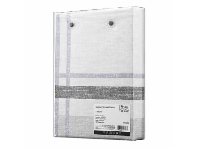 Постільна білизна Ardesto Gloria сатин клітинка, тауп односпальний євро 160х220 (ART1622CG) - Фото 4