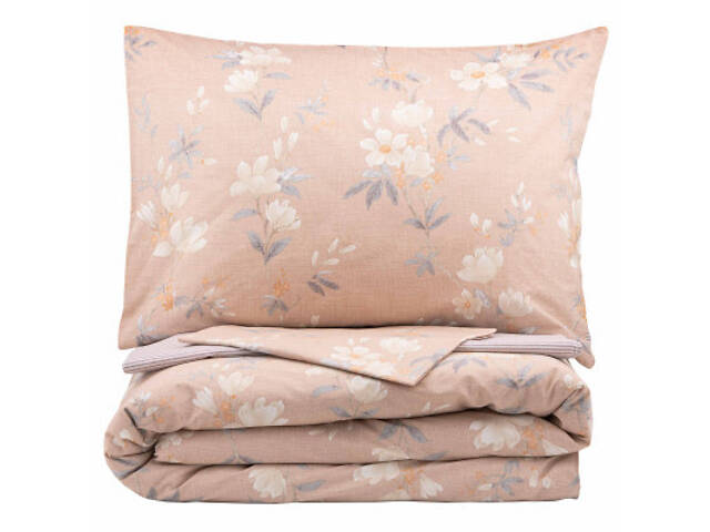 Постільна білизна Ardesto Gloria сатин магнолія, смужка євро 200х220 (ART2022MB) - Фото 2