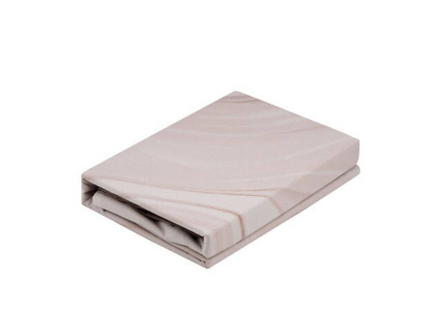 Постільна білизна Ardesto Gloria сатин мармур, бежевий євро 200х220 (ART2022BM) - Фото 3