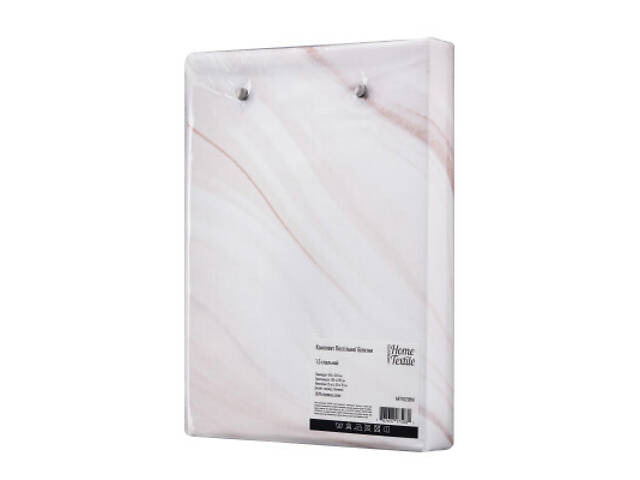 Постільна білизна Ardesto Gloria сатин мармур, бежевий євро 200х220 (ART2022BM) - Фото 4