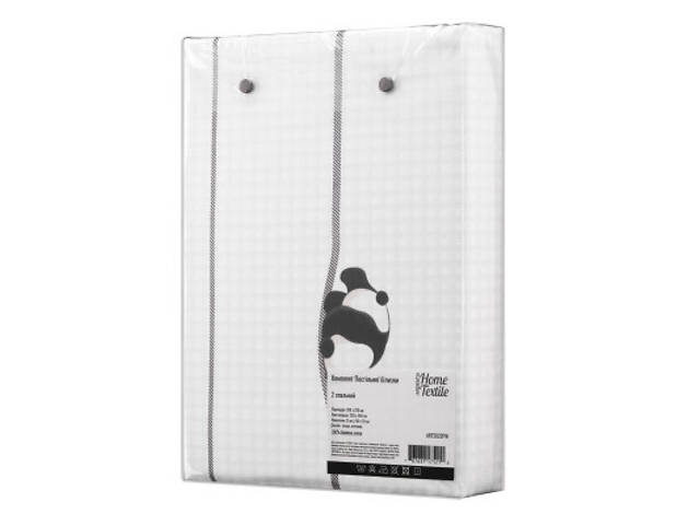 Постільна білизна Ardesto Gloria сатин панди, клітинка євро 200х220 (ART2022PW) - Фото 4