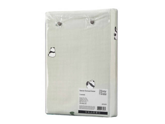 Постільна білизна Ardesto Gloria сатин панди, зелений євро 200х220 (ART2022PS) - Фото 4