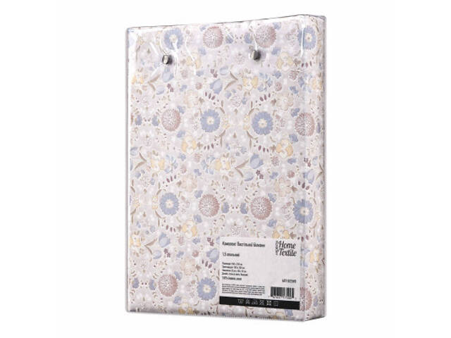 Постільна білизна Ardesto Gloria сатин польові квіти, бежевий євро 200х220 (ART2022WB) - Фото 4