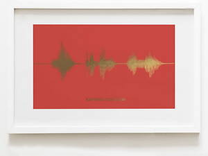 Постер 'Картина голосом' персонализированный А3, Красный-золотой, А3