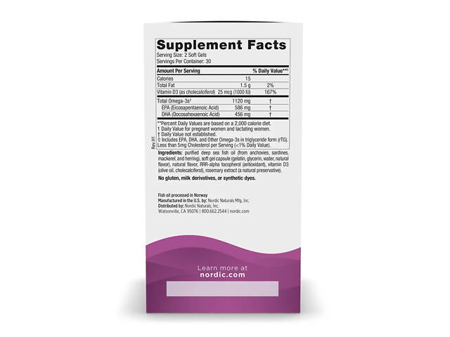 Postnatal Omega-3 - 60 softgels - Фото 2