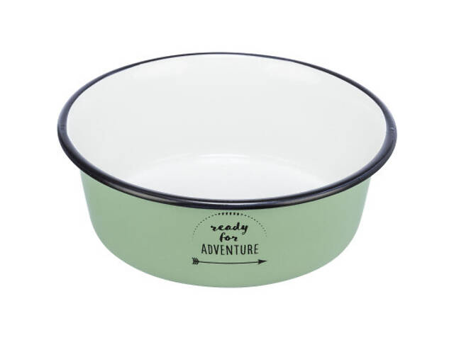 Посуд для котів Trixie Миска металева 300 мл/12 см (зелена) (4047974252116) - Фото 1