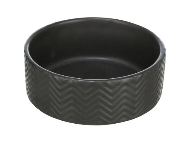 Посуд для собак Trixie Миска керамічна 400 мл/13 см (чорна) (4011905250205) - Фото 1