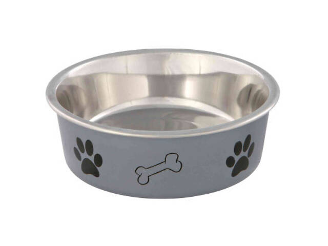 Посуд для собак Trixie Миска металева 450 мл/14 см (кольори в асортименті) (4011905252421) - Фото 1