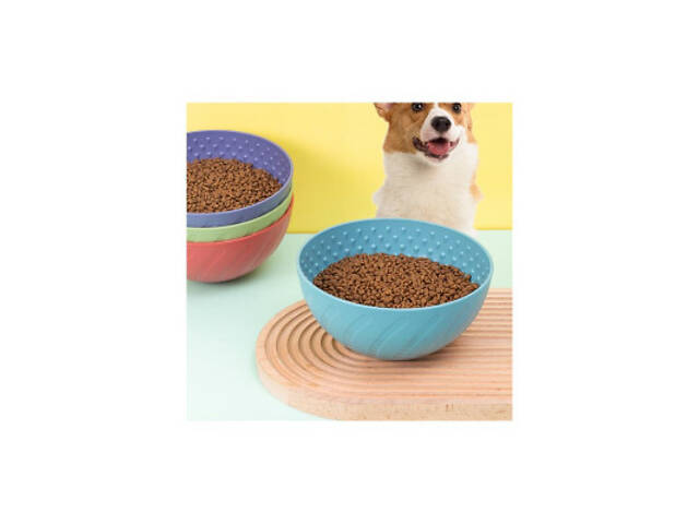 Посуд для собак WahoPet Миска для повільного годування 200 мл блакитна (2700000023679) - Фото 3