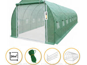 Посилена садова теплиця парник LEOBRO Garden 24м2 Green Mosquito Door (LB-G125-GRN), Оригінал!