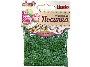 Посыпка фигурная перламутровая зеленая 'Конфетти' 50