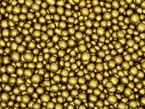 Посипка рисові кульки глазуровані світло золоті D=5 мм (1кг/уп)
