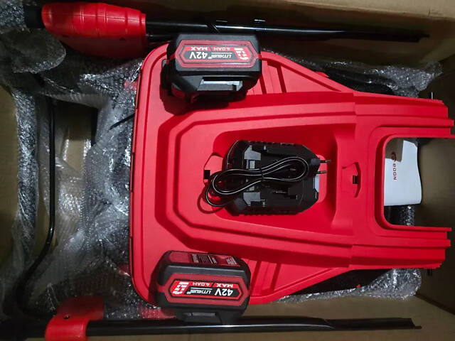 Потужна акумуляторна газонокосарка EDON LM-42/1000 BL: з АКБ 2-шт-21V 4.0 Ah + ЗП (LM-42/1000 BL) - Фото 9