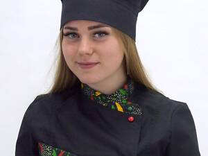 Кухарський ковпак котон чорний Танагра ліпучка - Форма кухаря