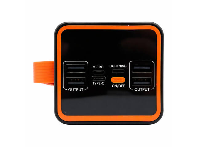 Повербанк JS-658 50000 mAh, 4×USB, Type-C + microUSB, внешний аккумулятор с дисплеем и фонариком, черный - Фото 4