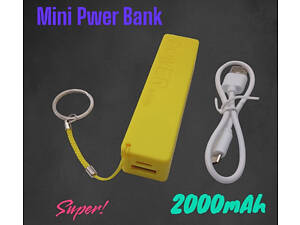 Повербанк мини 2000 mAh (реальная емкость меньше)