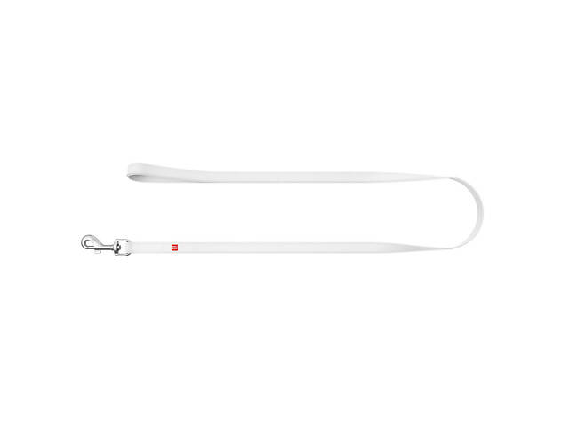 Повідець для собак шкіряний WAUDOG Design, S-M, Ш 18 мм, Дов 122 см білий - Фото 2