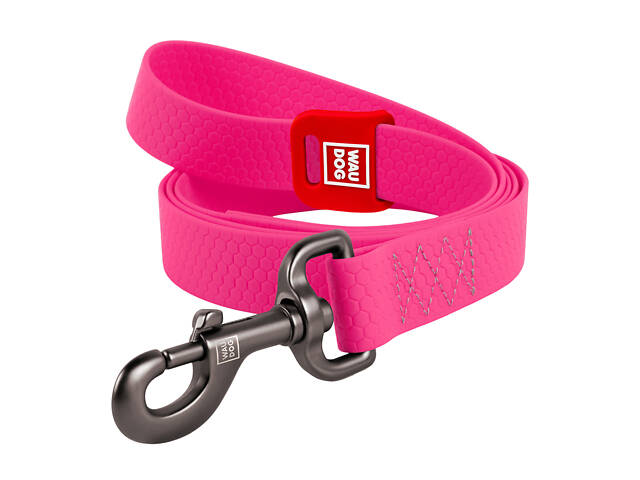 Повідець для собак водостійкий WAUDOG Waterproof, L-XXL, Ш 25 мм, Дов 183 см рожевий - Фото 2