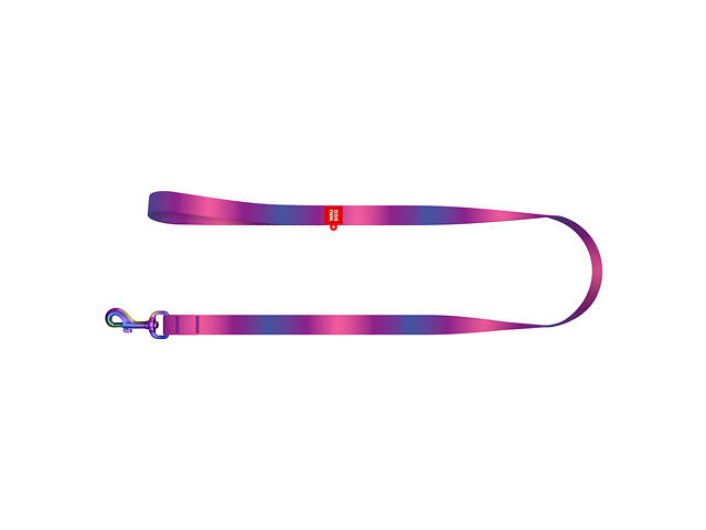 Поводок для собак из нейлона WAUDOG Nylon Recycled, градиент, M, Ш 20 мм, Д 122 см фиолетовый - Фото 4