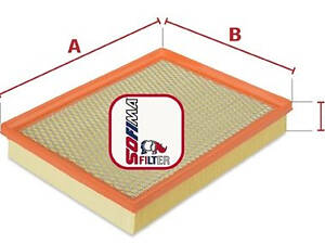 Повітряний фільтр SOFIMA S3802A , OPEL Vectra B, C, 1.6-2.2, 1.9-3.0CDTI, 02-