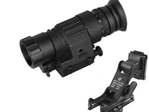 Повний комплект монокуляр нічного бачення ПНБ Nectronix CL27-0008 + базове кріплення на шолом Rhino mount