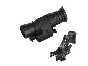 Повний комплект монокуляр нічного бачення ПНБ Nectronix CL27-0008 + базове кріплення на шолом Rhino mount