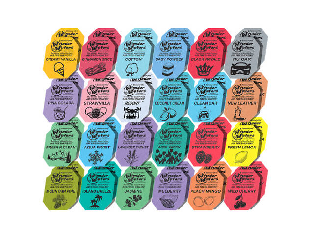 Повний набір XL ароматизаторів у пластинках Wonder Wafers (48 шт), 65 x 50 мм - Фото 1