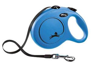 Поводок - рулетка для собак крупных пород до 50 кг. с лентой 8 м. Flexi New Classic L (Флекси Нью Класик Л) Синий