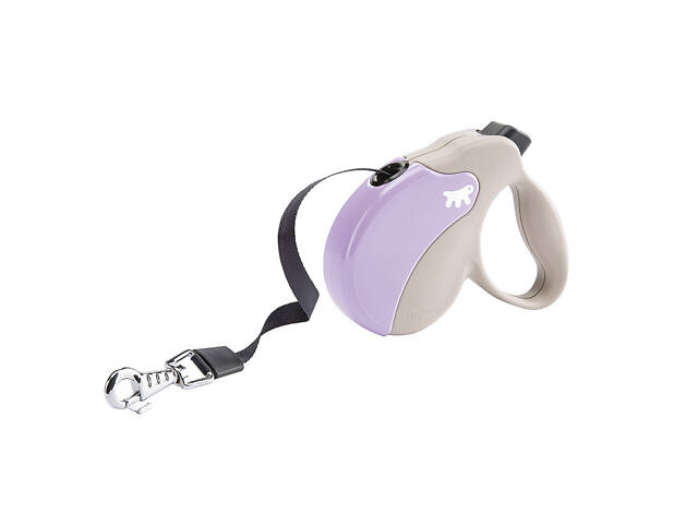 Повідок - рулетка для собак зі стрічкою Ferplast Amigo Tape (Ферпласт Амиго Тейп) 14 х 3.6 х h 12 см - S, Фіолетовий. - Фото 1