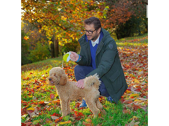 Повідок - рулетка для собак зі шнуром Ferplast Amigo Cord (Ферпласт Амиго Корд) 15 x 3.6 x h 14 cм - M, Чорний. - Фото 8