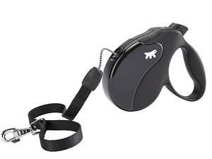 Повідок - рулетка для собак зі шнуром Ferplast Amigo Cord (Ферпласт Амиго Корд) 15 x 3.6 x h 14 cм - M, Чорний.
