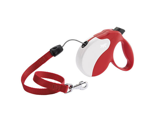 Повідок - рулетка для собак зі шнуром Ferplast Amigo Cord (Ферпласт Амиго Корд) 15 x 3.6 x h 14 cм - M, Червоний - Фото 1