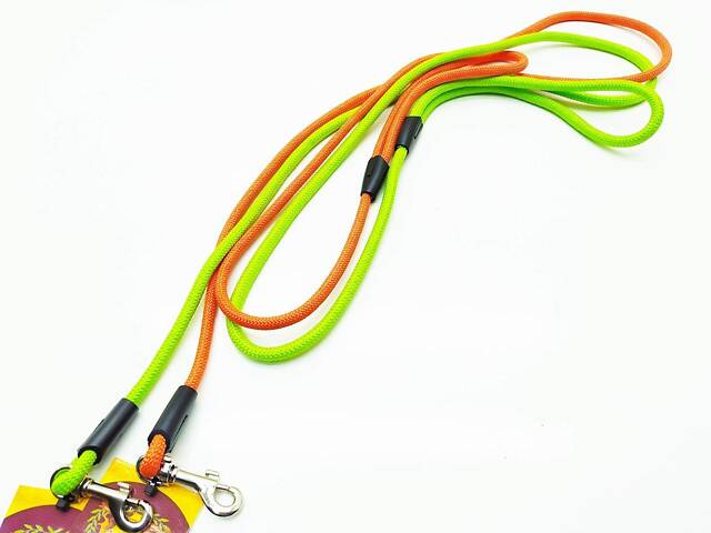 Поводок для собак из капронового фала оранжевый 0,6/150 см - Фото 2