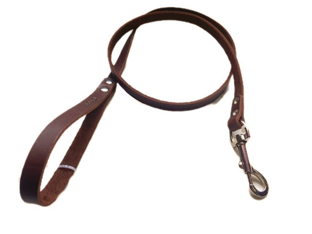 Поводок для собак кожа 0,8/120 см черный - Фото 3