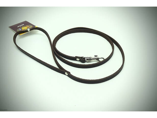 Поводок для собак кожа 0,8/120 см черный - Фото 4